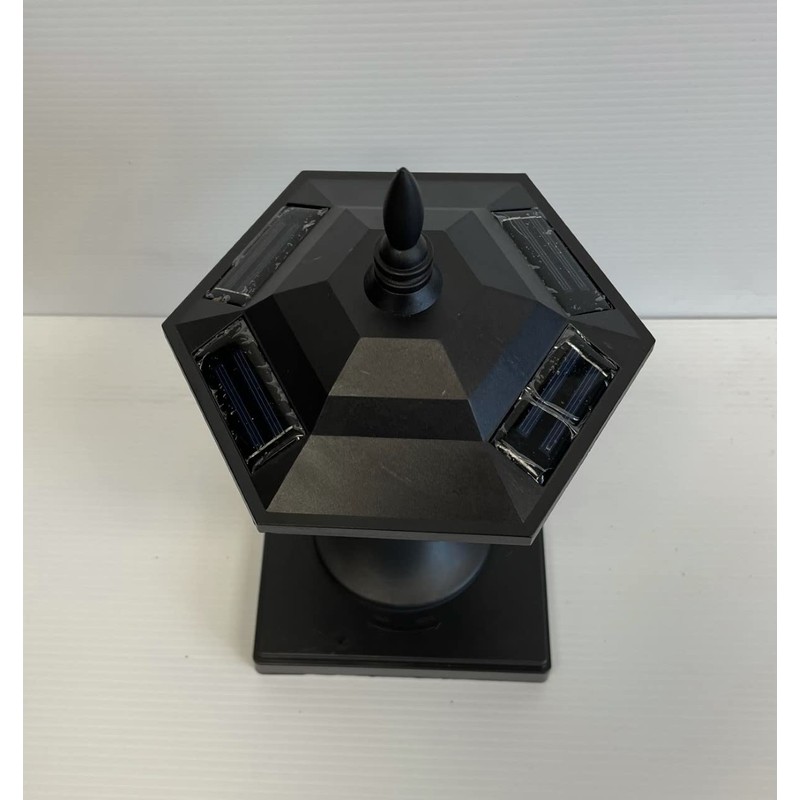 JAYXC HOME 2-Pack Solar Post Flame Light, Outdoor Deck Fence