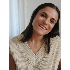 MyGold Women's Creole Earrings Yellow Gold White Gold 333 / 585 Gold (8 / 14 Carat) Diameter 20 mm Small Thin Without Stones Gold Earrings Gift For Women Christmas Gift Pretty Celine MOD - 07710, 8 Carat (333) Yellow Gold