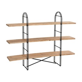 Main + Mesa Eitri Wood and Metal Adjustable Shelving Unit, Driftwood