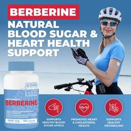 Berberine Supplement HCL 1000mg (2 x 500mg Vegan Capsules) | High Potency Berberine Supports Glucose, Fat Metabolism & Heart Health | Third Party Tested for Potency & Purity | Canadian Made, Quality Assured