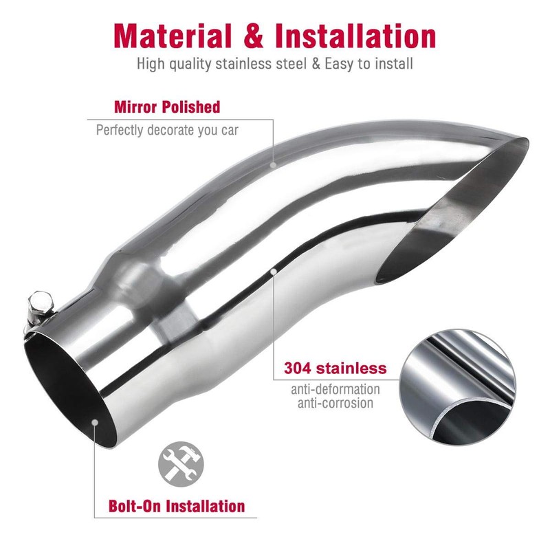 Upower Diesel Exhaust Tip Turn Down 4 inch inlet 5"