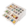 Dmnnlp Display Case for Small Rock, 3 Drawers 54 Grids(3x3.5cm),