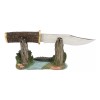 Swamp Bayou Crocodile Alligator Display With Decorative Dagger Knife Statue