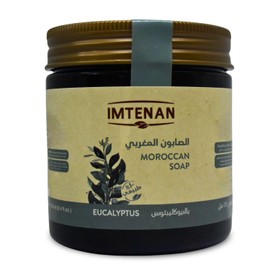 bonballoon Imtenan Natural Moroccan Soap With Eucalyptus Morocco Bathing Rituals Egyptian Egypt Arab Refreshes You Skin (1 Pack = 8.45 oz / 250 ml) الصابون المغربي بالكافور