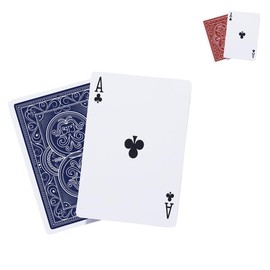 Wind-Resistant Durable Playing Cards Waterproof Deck of Cards, Plastic Protected Poker Cards, Extra Built-in Layers for Long Lasting Protection, Complete Standard Set with Blanks (Blue)