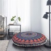 AVA Collections Round 32" Elephant Mandala Large Floor Pillow Cover