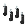 Gedotec Ceiling Wardrobe Rail Bearing, Pack of 4 Clothes Rail