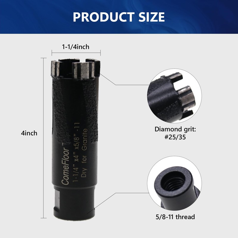 Diamond Core Drill Bits for Hard Stone Concrete Granite Marble,