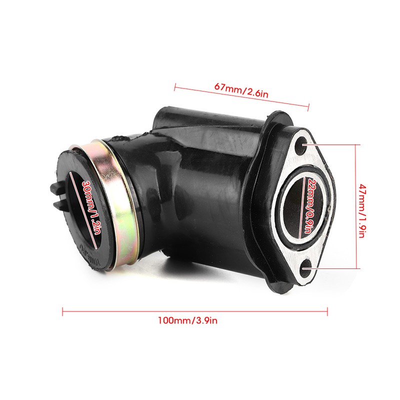 Carb Carburetor Air Intake Manifold Pipe Inlet Adapter Heighten 22/30mm