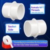 Boltigen 2Pcs White PVC Pipe Fittings, 3inch NPT Female Thread