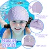 Dwafill Swimming Goggles + Swimming Cap Set, Swimming Cap (Purple)