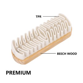 TOPINCN Botas de Nieve Cepillo de Gamuza, 2 uds. Limpiador de Zapatos de Silicona de de Haya Cepillo de crepé Cepillo de Limpieza de Zapatos Mate de Gamuza, Limpiador de Zapatos