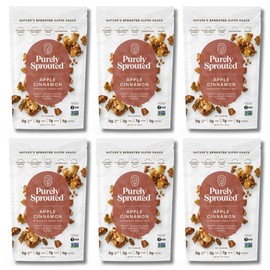 Purely Sprouted Apple Cinnamon Snack Mix: Vegan, Gluten-Free, and Non-GMO Blend for a Healthy Crunch! (4 oz, 6 pack)