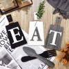 JIVIMOCO Cutting Board Eat Sign Set Hanging Art Kitchen Eat