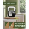 Round Bamboo Toilet Seat with Zinc Alloy Hinges, Easy to