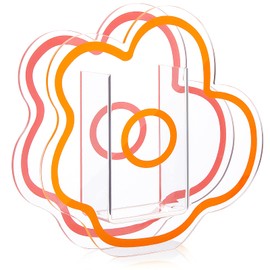 Acrylic Cloud Shape Flower Vase Make Up Brush Pen Holder Decorative Modern Contemporary Design Vase for Home Office Flowers Decor Supplies (Pink, Orange)