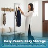 Verssure Adjustable Small Clothing Rack, Metal Coat Rack Freestanding Black