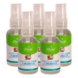 Aceite Antfrizz De Coco Y Moringa Shelo Nabel 60ml. 5 Piezas
