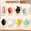 Pack of 8 Mini Ceramic Vase Magnets Fridge Cute Mini