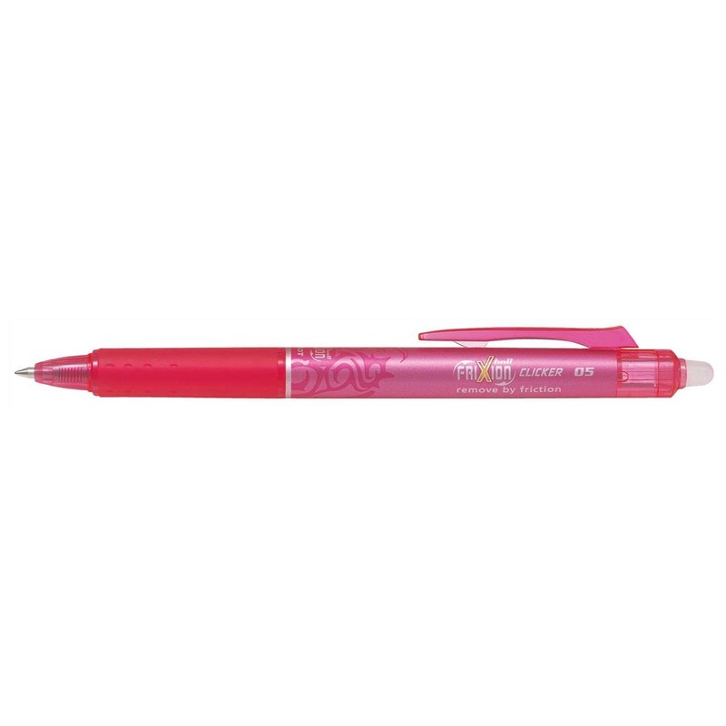 Pilot FriXion Clicker 05 Erasable Retractable Rollerball Pens Pink Ink