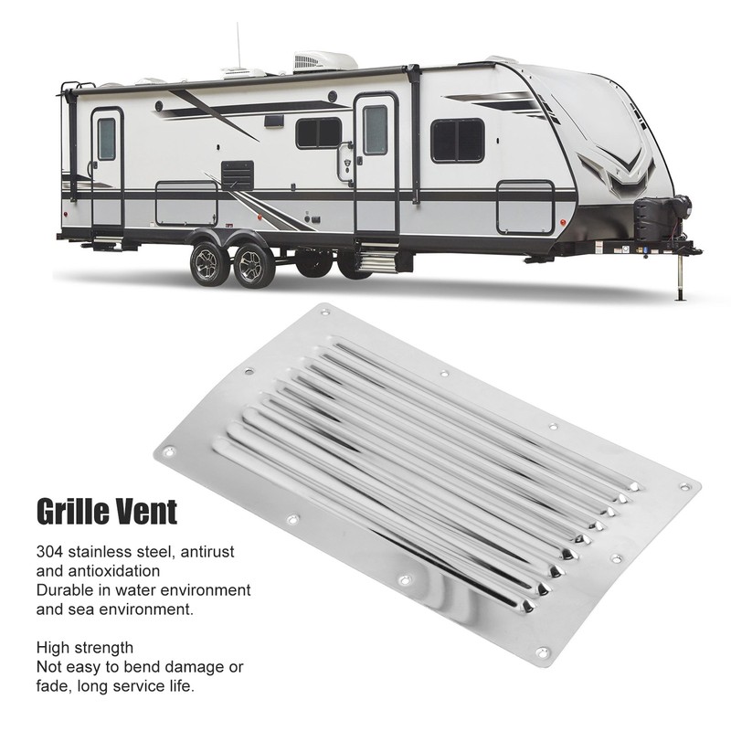 250x150mm Air Vent Louver Grill Cover Stainless Steel Duct Ventilation