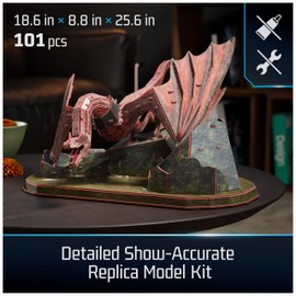 4D Build, House of the Dragon Caraxes Dragon 3D Model Kit, Game of Thrones Collectibles & Desk Décor, Adult Puzzle, Building Toys, 3D Puzzles for Adults & Teens, 101 Pcs, for Ages 12 & Up