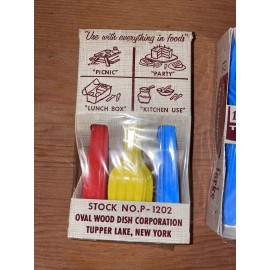 Tru Shape Vintage Tru Shape Colorful Plastic Forks 24 Total