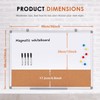 S SWANCROWN Magnetic Dry Erase and Cork Board Combo Hanging