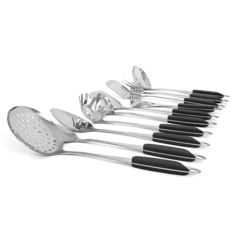 Hell's Kitchen 10 Piece Stainless Steel Utensil Set with Hanging