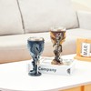 OTARTUDE Medieval Flame and Dragon Goblet Stainless Steel 210ml (Flame