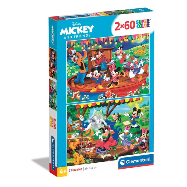 Clementoni 21620 Supercolor Mickey & Friends – Puzzle 2 x