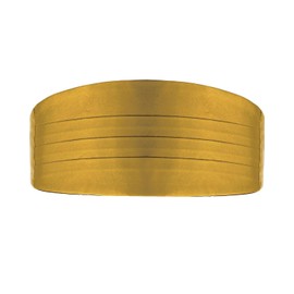 KGDUYC 1 x Satin Cummerbund Men's Black Cummerbund for Tuxedo Tailcoat Suit Shirt, Adjustable Band - Gold