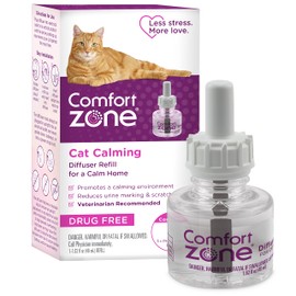 Comfort Zone 1 Pack Cat Calming Diffuser Refills; 30-Day Refills; Pheromones Help Cat Anxiety