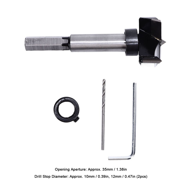 Hole Opener Drilling Guide Drill Bit 35mm Woodworking Tool for