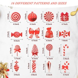 30PCS Hanging Christmas Decorations, Christmas Ceiling Decorations Indoor Candy Ceiling Decorations Xmas Ceiling Decor Christmas Hanging Foil Swirl Decorations for Christmas Holiday Party Supplies