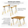 Burros Mesa De Trabajo Plegable 2pzs 1200kg Multiusos Carga Caballete
