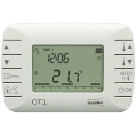 VEMER VE794100 OT1 Digital Room Thermostat with OpenTherm Protocol, Programmable Clock Thermostat for Heating and Cooling Systems, White