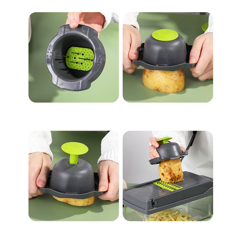 15PCS Multifunctional Food Chopper Vegetable Dicer Cutter for Home Kitchen