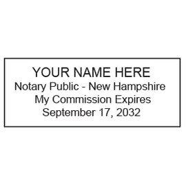 Hubco Purple S-844 Self Inking Notary Stamp - New Hampshire