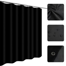 1pc Waterproof Shower Curtain Partition Bathroom Mildew Proof Bath Curtains Monochrome Polyester Cloth Bathroom Accessories