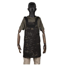 JFFCESTORE Tactical BBQ Apron - Outdoor Durable Camping Cooking Apron With Multiple Pockets - Black