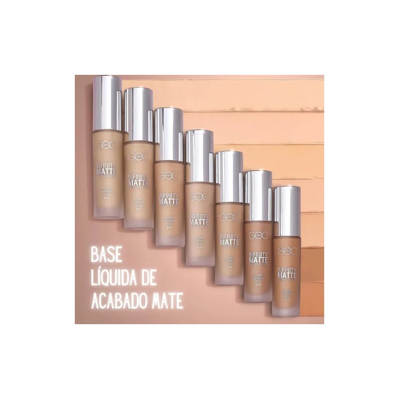 Goc Maquillaje Líquido Infinity Liquid Foundation Super Mate Tono Tono