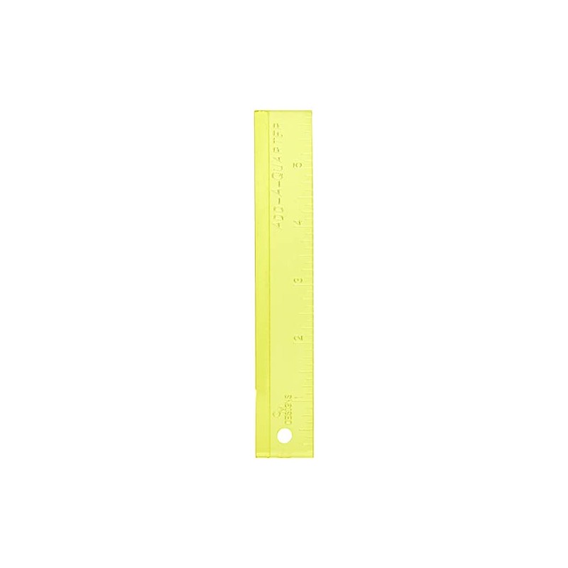 Colonial 6CMD Add-A-Quarter Ruler, 6-Inch, Yellow