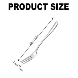 RETON 12 Stück Dessert Gabeln, 3 Zinken Kuchen Obst Gabel, Edelstahl Steak Gabeln, Besteck Küche Zubehör für Zuhause, Hochzeit, Party, Café, Restaurant - 5,5 Zoll (12 Gabeln)