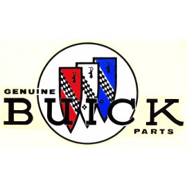 BUICK Vintage NOS Genuine Buick Parts Decal Stage 1 Window Glass Dealer Logo Emblem GS
