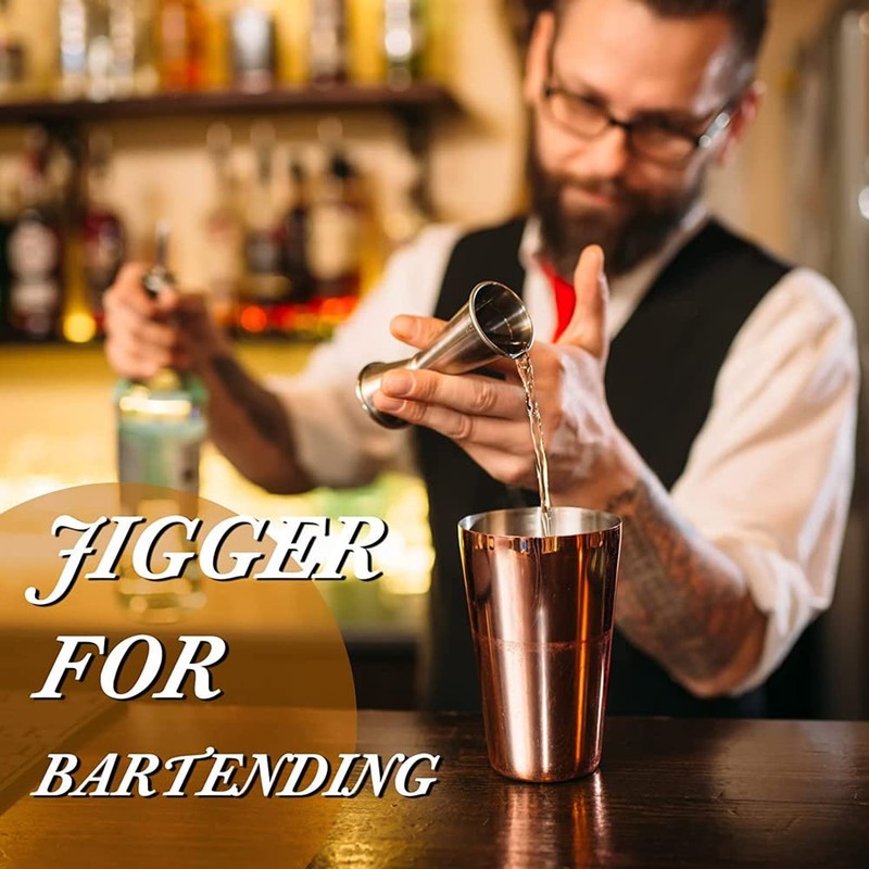 LIKENNY Jigger Cups Graduated 30ml/45ml Cocktail Measuring Cups Stainless Steel