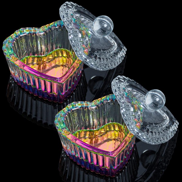 AORAEM 2PCS Nails Tips Art Dappen Dish with Lid Acrylic