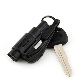 RESQME New Kit Seatbelt Cutter Emergency Survival Window Glass Breaker Keychain Tool Black
