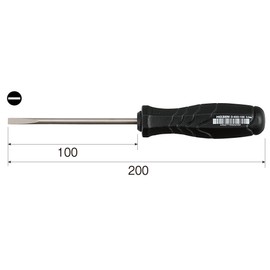 ホーザン(HOZAN) マイナスドライバー 強度と軽さを兼ね備えたグリップ ひと回り細い軸で奥まった場所に最適 D-650-100