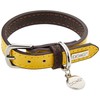 DO & G Leather Collection Dog Collar, X-Small, Yellow